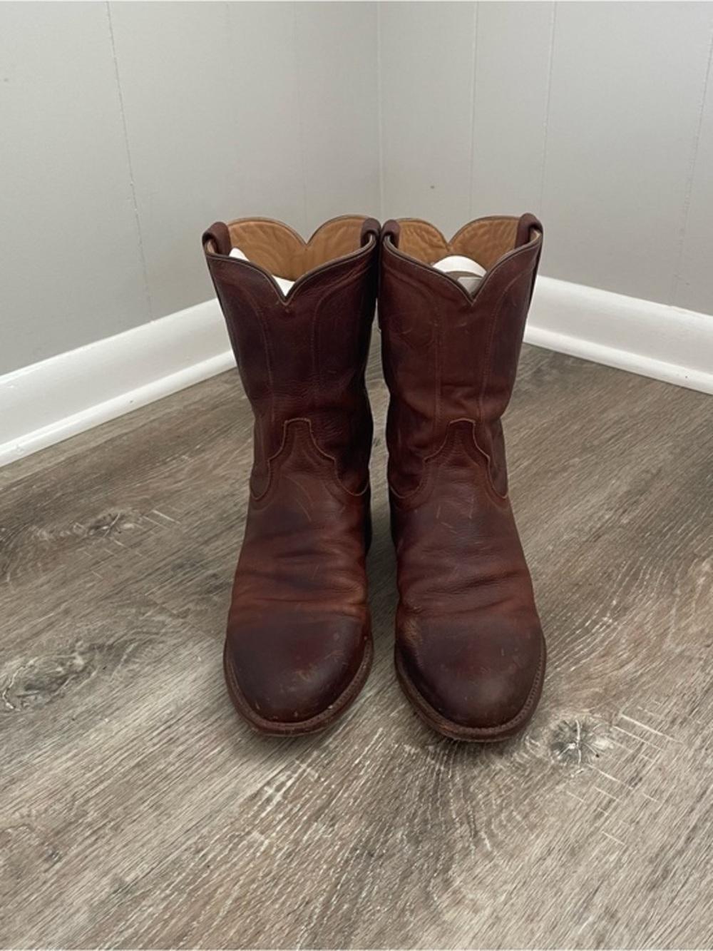 Tony Lama Monterey EP3551 Western Cowboy Boots Brown Whiskey Cowhide Leather